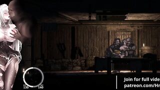 Naughty nun gets her pussy filled with cum in a hot game of hentai kissing and sex - 9 image