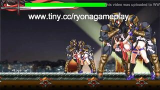 Sexy soldier babe in Sc Azuka hentai game gets naughty with soldiers in steamy sex game