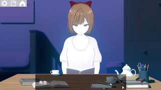 Naughty Tease My Tutor in a Short-Handed Hentai Game