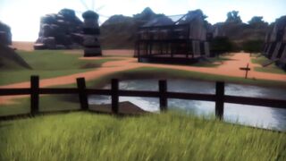 Hentai game: Mermaid shark risky blowjob with huge tits and muscular man