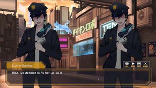 Nova Duty, the busty anime hentai, gets her pussy fingered in Robolife2's new sexdoll game