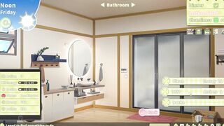 Cute Brunette Summer Clover gets her huge tits and face covered in cum in a hot Japanese hentai game! - 10 image