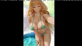 Nami gets her anime tits covered in hot jizz in "orgeta" - Episode 2