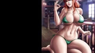 Nami gets her anime tits covered in hot jizz in "orgeta" - Episode 2