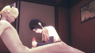 Naruto Hentai - Sarada Handjobs & Blows in Uncensored 3D Anime Game Porn