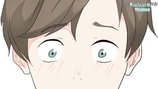 Peasant shows off boobs to Steve in a steamy minecraft parody - 1 image