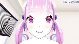 Hololive VTuber POV Hentai: Ninomae Ina and Minato Aqua get it on in intense sex scene