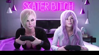 Step sister and friend get nasty with interracial threesome in 3D Hentai animated porn -APOCALUST - 1 image