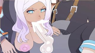Fire Force Hentai cartoon: Hibana's new chair gets uncensored and big ass gets animated! - 9 image