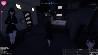 Sexy chick in sexy outfit shows off her naked body to a stranger in 3D hentai