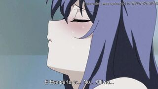 Three hot babes in a steamy lesbian trio get kinky in a hot hentai - 4 image