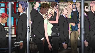 Watch this horny stranger on a bus beg for help with his hard cock - Hentai Game - 5 image