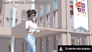 Kira Noir & Big Titty Hentai get wild in public sex compilation!