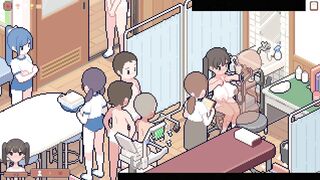 Karada Sokutei-Shi and her pal take turns getting their tight holes drilled in Hentai Game - 6 image