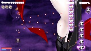 Succubus Chan, the sexy giant-breasted nun, undresses and teases in 3D hentai game