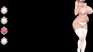 Succubus Chan, the sexy giant-breasted nun, undresses and teases in 3D hentai game