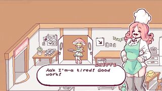 Big-titted waitress goes wild with big cock in Futanari Di Funghi [ FUTA Hentai Game] - Ep.