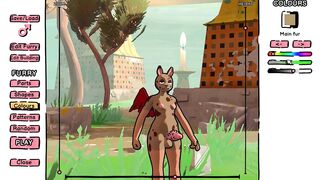 Watch this busty babe in a sexy outfit & blow like a pro in futanari game!