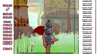 Watch this busty babe in a sexy outfit & blow like a pro in futanari game!