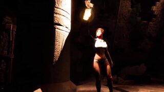 Lara, the sleeping babe, gets rammed hard by an aroused Ancient statue in 3D hentai - 10 image