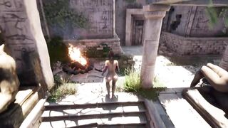 Lara, the sleeping babe, gets rammed hard by an aroused Ancient statue in 3D hentai - 3 image