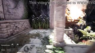 Lara, the sleeping babe, gets rammed hard by an aroused Ancient statue in 3D hentai - 6 image