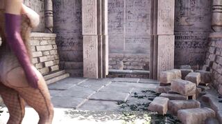 Lara, the sleeping babe, gets rammed hard by an aroused Ancient statue in 3D hentai - 8 image