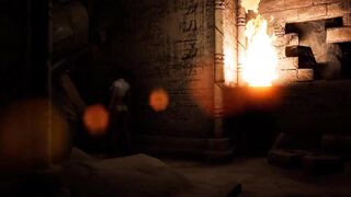 Lara, the sleeping babe, gets rammed hard by an aroused Ancient statue in 3D hentai - 9 image