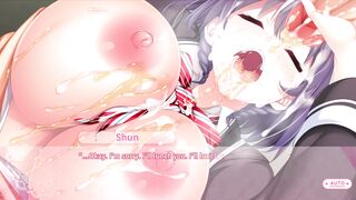 Big-titted Hentai slut Hinano Route 3 gets a massive creampie in her mouth and tight ass