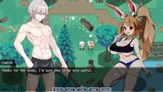 Naughty bunnygirl gets double penetrated and filled with cum in First Time!