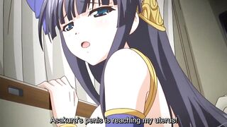 Steamy cosplay princess gets her virgin pussy filled with cream and footjob action - 4 image