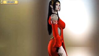 Goddess from Hentai 3D-108 takes on two big black cocks in a hot threesome