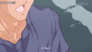 Watch this naughty anime with giant breasts & a creamy surprise