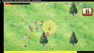 Knight saves his virginity for a hot and heavy Hentai Game with a massive cumshot!