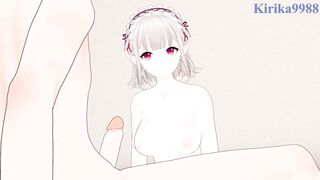 oppai & Nijisanji VTuber Hentai game: Haruka gets pounded hard with her huge tits bouncing in 3D