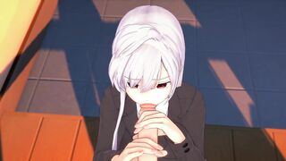 Young Japanese Hentai parody with big tits and creampie action!