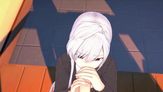 Young Japanese Hentai parody with big tits and creampie action!