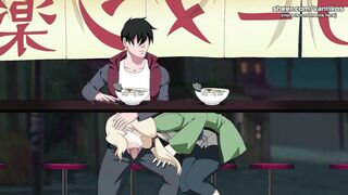 Watch a busty blonde MILF with perfect skin take a public underwater pounding with an 18yo boy in Naruto: Kunoichi Trainer!