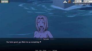 Watch a busty blonde MILF with perfect skin take a public underwater pounding with an 18yo boy in Naruto: Kunoichi Trainer! - 7 image