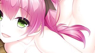 Matsuri Route 2 end with a big load of jizz in her mouth and in her big tits