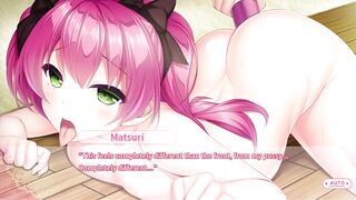 Matsuri Route 2 end with a big load of jizz in her mouth and in her big tits