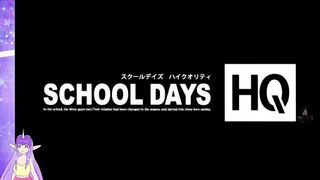 School Days Hentai Part 9: Sexy Brunette with Big Boobs Gamer Plays with Herself - 1 image