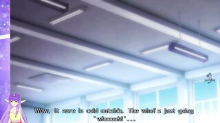 School Days Hentai Part 9: Sexy Brunette with Big Boobs Gamer Plays with Herself