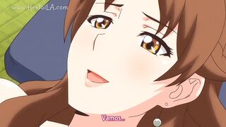 Sexy Milf in hentai gets her big dick pounded by a big one