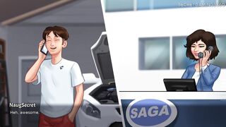 Stepmom Summertime Saga - Quick Passionate Kiss with Her Hot Body in Car - DarkCookie's 3D Hentai Game