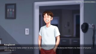 Stepmom Summertime Saga - Quick Passionate Kiss with Her Hot Body in Car - DarkCookie's 3D Hentai Game