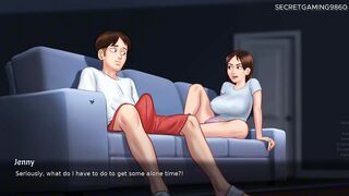 Stepmom Summertime Saga - Quick Passionate Kiss with Her Hot Body in Car - DarkCookie's 3D Hentai Game