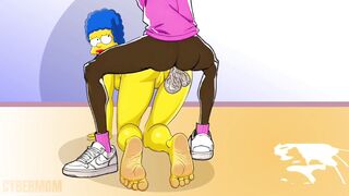 Big-titted housewife cheats on cuckold husband with a pink couch creampie