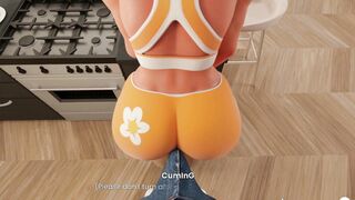 Stepmom caught me playing TABOO Hentai game & gave me a massive boner in the kitchen - 5 image