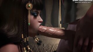 Busty Cleopatra Teen with a massive booty gets her tight pussy drilled in taboo hentai game